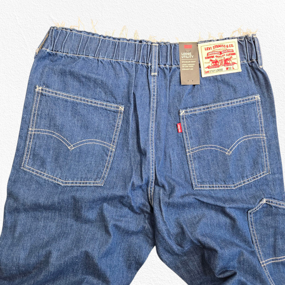 Levi's Loose Utility Straight Leg Workwear Style Medium Wash Baggy Jeans Size 32 - Picture 12 of 14